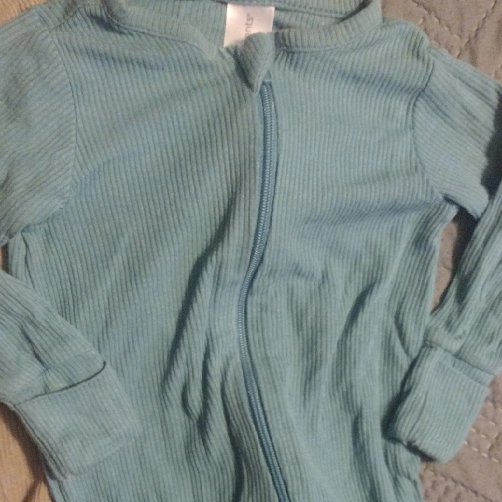 Adorable Kids Footies Set - Blue and Tan - Picture 3 of 7